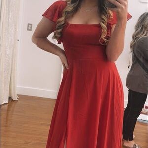 Azazie Red Maxi Dress